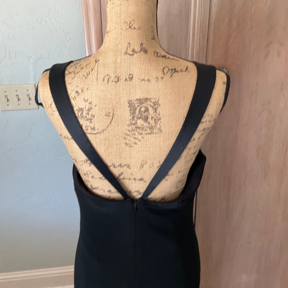 Laundry Shelli Segal black gown Y2K pretty woman maxi dress silk wedding bra 12 - Picture 7 of 16